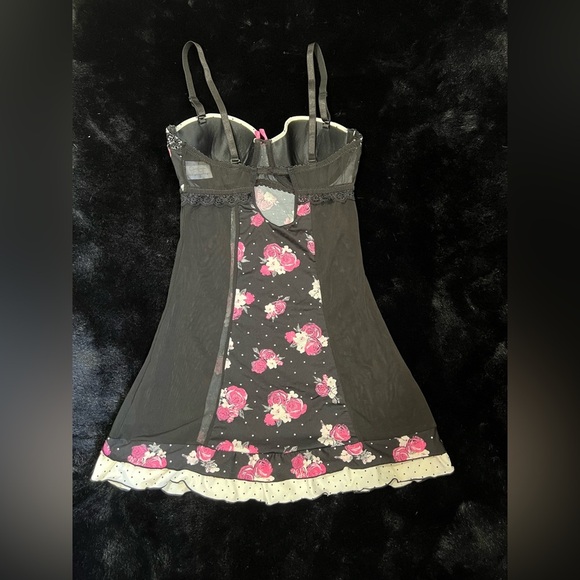 Jessica Simpson Floral & Polka Dot Babydoll Slip Dress - Size Small - Picture 8 of 10